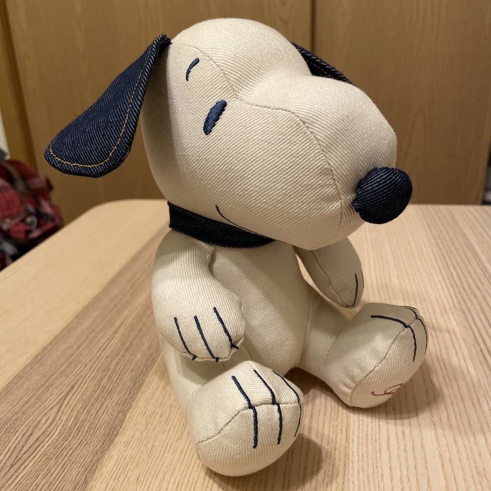 Snoopy Denim Plush Dog American Eagle‎ 8" Limited Edition Stuffed Toy